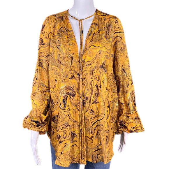 PRE-OWNED - Plein Sud Jeanius Deep V Neck Tunic - Picture 1 of 4